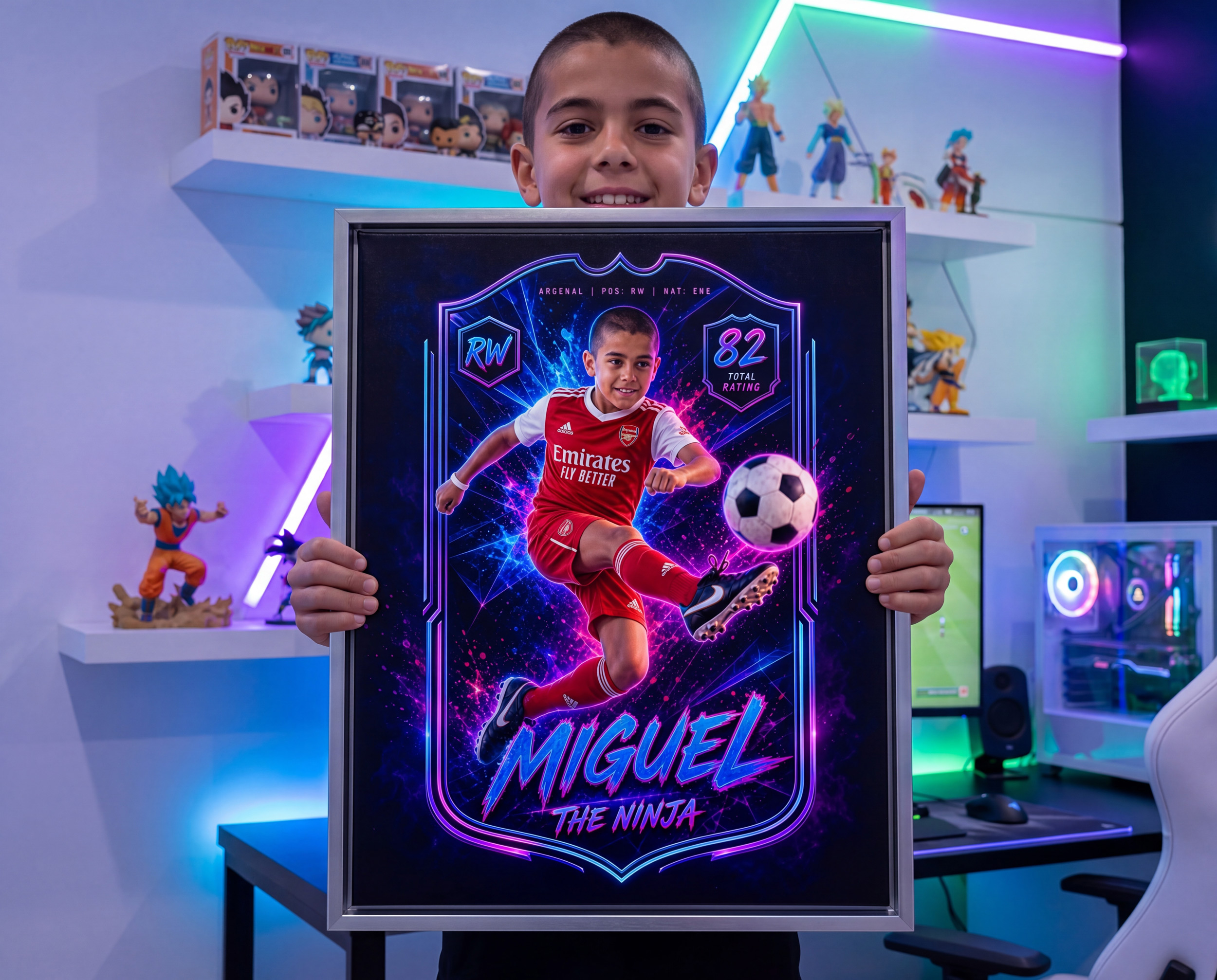 Star Player by miPic — kid holding the print